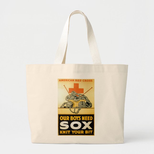 Grand Tote Bag Notre Knit de ~ de chaussettes du besoin de (Devant)