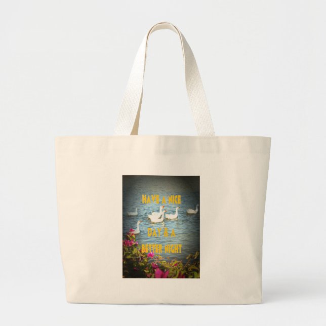 Grand Tote Bag Nous laissons toujours nos clients heureux et sati (Devant)