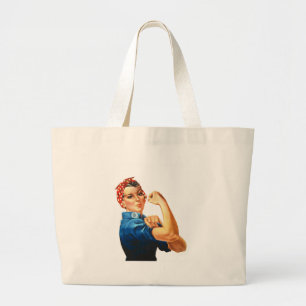 Grand Tote Bag Nous pouvons le faire Rosie le pouvoir des femmes 