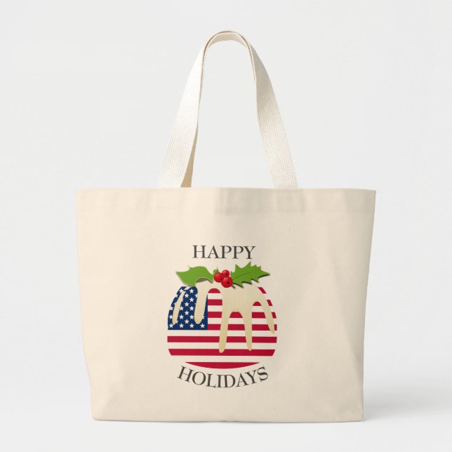 Grand Tote Bag Nouveauté | Pudding Festif avec | DRAG AMÉRICAIN (Devant)