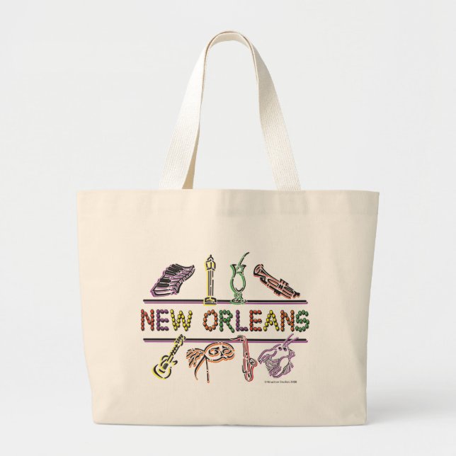 Grand Tote Bag Nouvelle-Orléans-ICONS-copie (Devant)