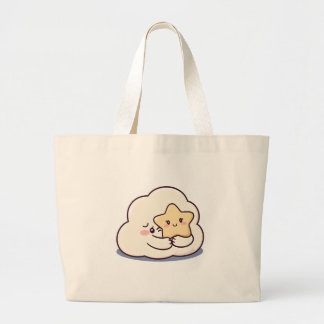 Grand Tote Bag Nuage timide Accrocher une étoile - Dreammous Sky