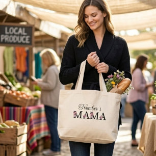 Grand Tote Bag Numéro 1 Maman