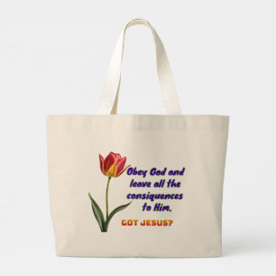 Grand Tote Bag Obéir à Dieu