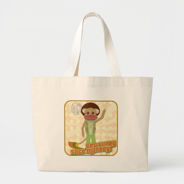 Grand Tote Bag Obtenez Funky Sock (Devant)