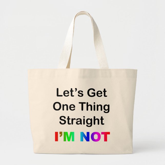 Grand Tote Bag Obtenons une chose juste... Je ne suis pas (Devant)