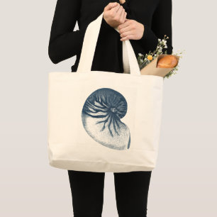 Grand Tote Bag Oeil de requin Indigo