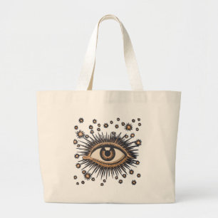 Grand Tote Bag Oeil étoile Lune Celeste Nouveau