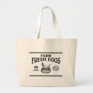 GRAND TOTE BAG OEUFS FRAIS DE FERME