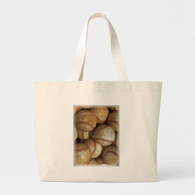 Grand Tote Bag Oeuvre tendance de baseball (Devant)