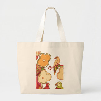 Grand Tote Bag Oiseaux lunaires