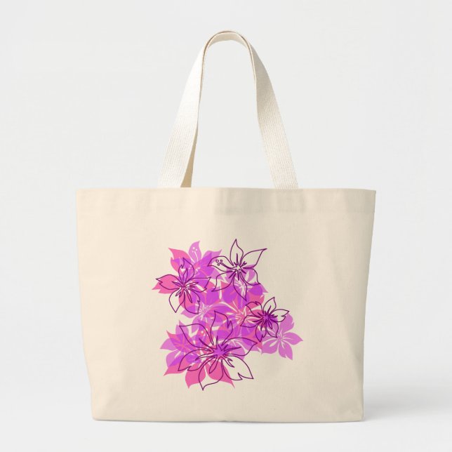 Grand Tote Bag Olowalu Hibiscus Hawaiian Camo Totes (Devant)
