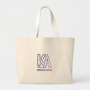 Grand Tote Bag Option 2 (Cadeau Personnalisé) : Initiales Personn