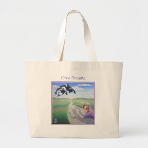 Grand Tote Bag Orca Dreams "C'est ma planète aussi !"