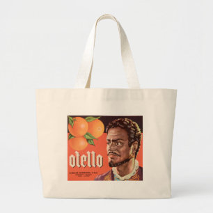 Grand Tote Bag Otello Orange Étiquette