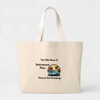 Grand Tote Bag Oui J'ai un régime de retraite sur un