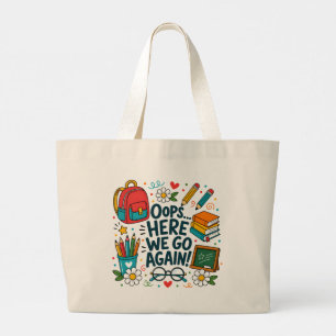 Grand Tote Bag Oups... C'est reparti pour un tour ! Drôle de reto