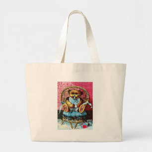 Grand Tote Bag Ours Benny - lettre B de bébé - ours de nounours