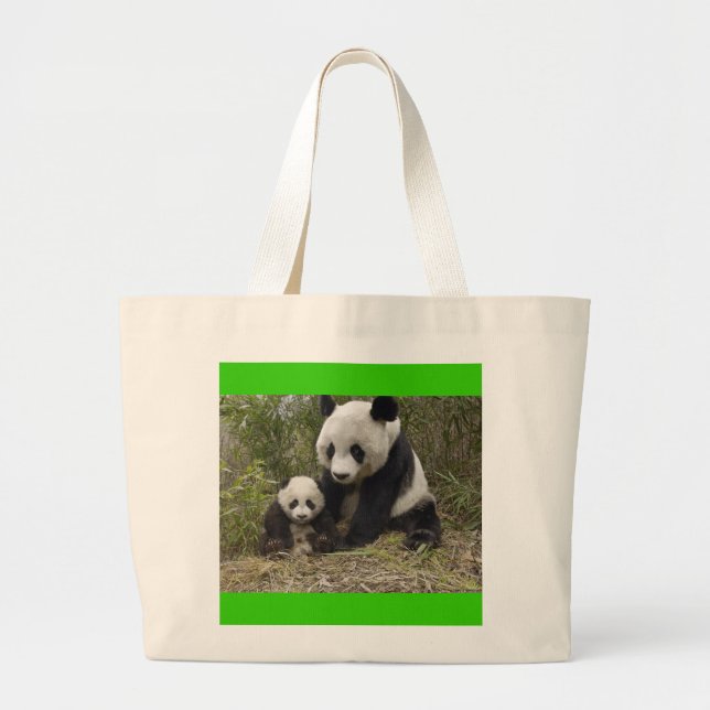 Grand Tote Bag Ours panda (Devant)