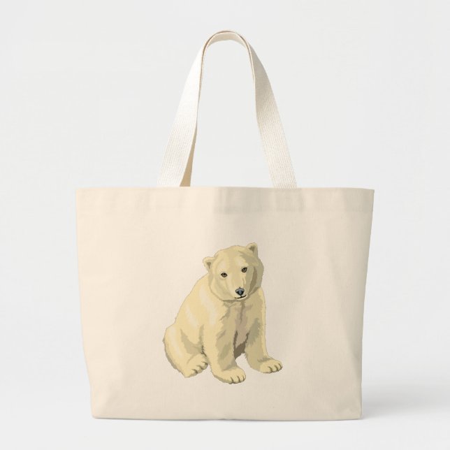 Grand Tote Bag Ours polaire (Devant)