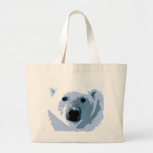 Grand Tote Bag Ours polaire Pop Art