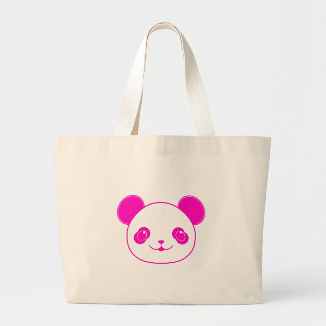 Grand Tote Bag Ours rose Kawaii Panda (Devant)