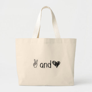Grand Tote Bag Paix et amour