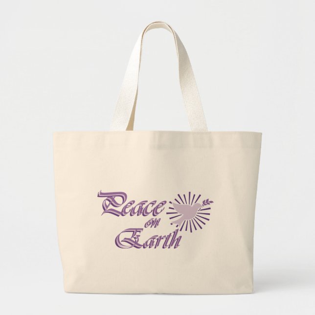 Grand Tote Bag Paix sur terre (Devant)