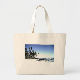 Grand Tote Bag Palmiers exotiques & Plage Paradise