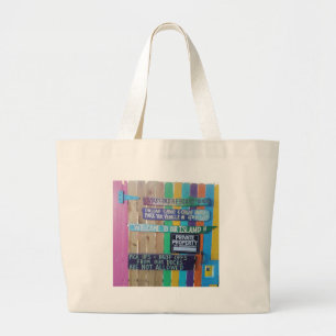 Grand Tote Bag Panneau coloré Welcome Island Carribean