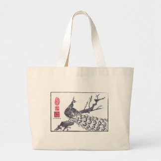 Grand Tote Bag Paon "fan fait varier le pas" SumiSack