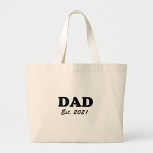 Grand Tote Bag Papa date établie personnalisée moderne personnali