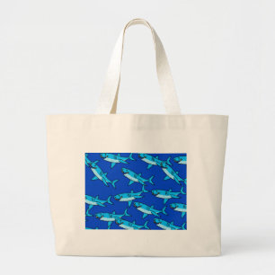 Grand Tote Bag Papier peint de requin
