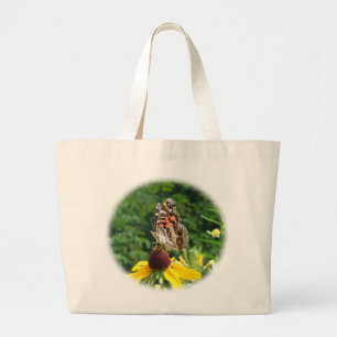 Grand Tote Bag Papillon-dame américain - Vanessa virginiensis