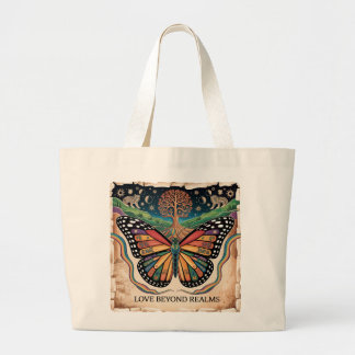 Grand Tote Bag Papillon maya LGBTQ | Fierté arc-en-ciel