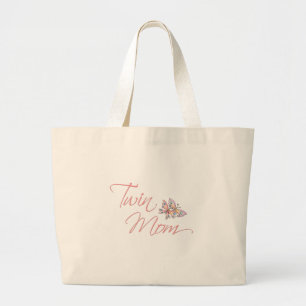 Grand Tote Bag Papillons jumeaux de maman