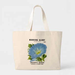 Grand Tote Bag Paquet vintage de graine de gloire de matin