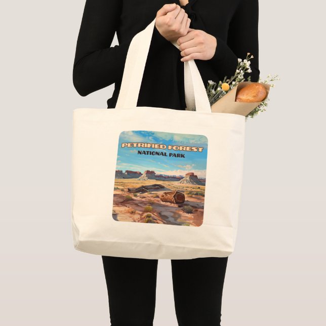 Grand Tote Bag Parc National de la Forêt Petrifiée Arizona Désert (Devant (produit))