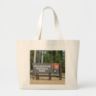 Grand Tote Bag Parc national de Yellowstone, panneau, Wyoming, Ét