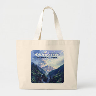 Grand Tote Bag Parc national olympique Montagnes Washington Vinta