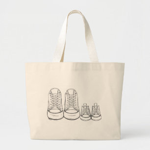 Grand Tote Bag Parent et enfant Baskets Maman Papa Famille Fourre