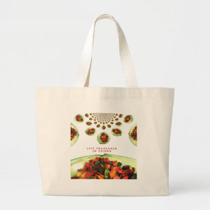 Grand Tote Bag Parfum de vie en potpourri couleur