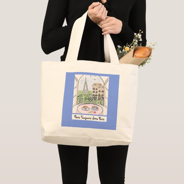 Grand Tote Bag Paris et la Tour Eiffel TOUJOURS PARIS (Devant (produit))