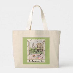 Grand Tote Bag Paris fantastique et la Tour Eiffel TOUJOURS PARIS