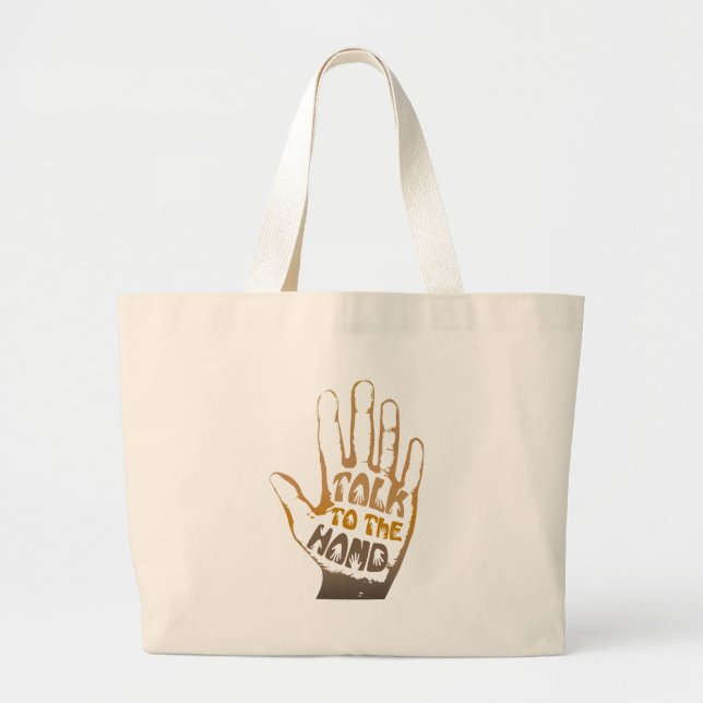 Grand Tote Bag Parler À La Main (Devant)