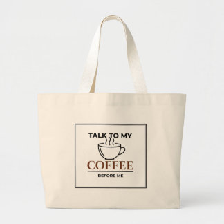 Grand Tote Bag Parler À Mon Café