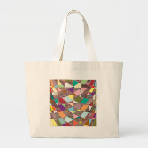 Grand Tote Bag Parties scintillant de couleurs Abstraites
