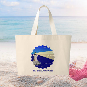 Grand Tote Bag Pas de voie de balise ! Drôle de jeu de mots sur l