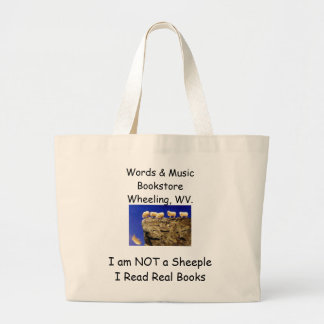 Grand Tote Bag pas un livre fourre-tout de sheeple
