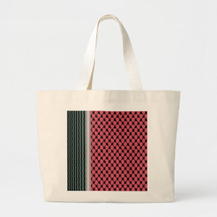 Grand Tote Bag Pastèque palestinienne Hatta Keffiyeh Kufiya Folk